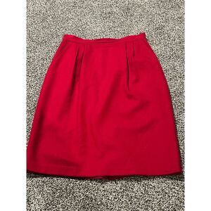 Sag Harbor 100% wool‎ skirt red size 12 vintage